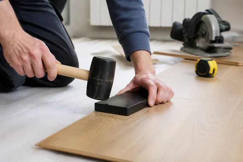 Pose d'un sol stratifié soi-même, budget maîtrisé pour le parquet ou stratifié.