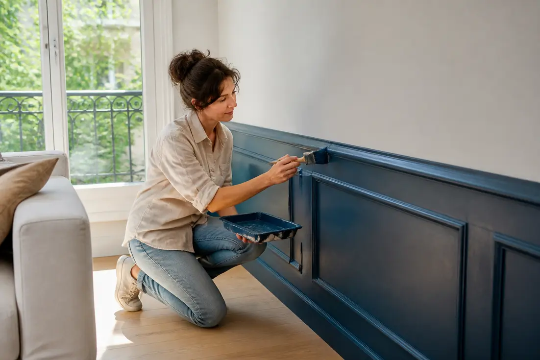 Comment réussir la peinture d'un soubassement mural ?